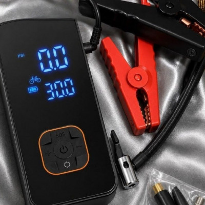 Bomba Elétrica Portátil Digital Auxiliar de Partida e Powerbank
