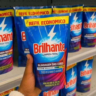 Brilhante Sabão Liquido Limpeza Total Refil 900ml
