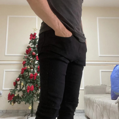 Calça Skinny Masculina Jeans Preto com Elastano