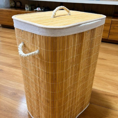 Cesto De Roupas De Bamboo 70L Yikasa
