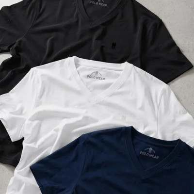 Kit 3 Camisetas Gola V Polo Wear