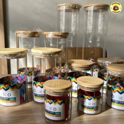 Oikos - Kit 10 Potes de Vidro Herméticos