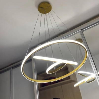 Lustre Led 60w, 3 Arcos Pendente Luminária Teto