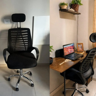 Cadeira Executiva Eike Mesh Zebra Giratória Ergonômica Com Reclinável