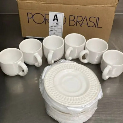 Jogo de Café Porto Brasil Cerâmica 12 Peças 72ml