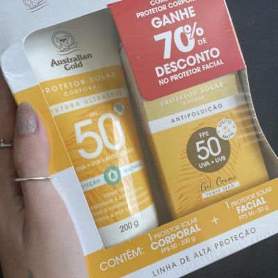 Promopack Protetor Solar Corporal e Facial Australian Gold FPS 50