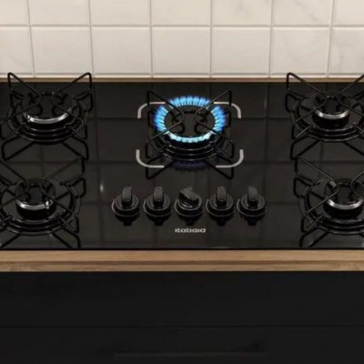 Cooktop 5 Bocas a Gás GLP Itatiaia