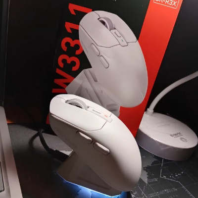 Mouse Gamer Sem Fio Fire Phoenix 24000dpi Branco