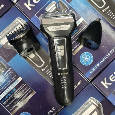 🪒 Barbeador E Cortador De Cabelo 3 Em 1 Kemei