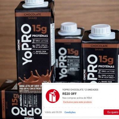 YoPRO Chocolate 15g de proteínas 250ml - 12 unidades