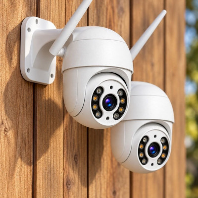 Kit 2 Câmeras IP WiFi iCSee IR Prova d'água