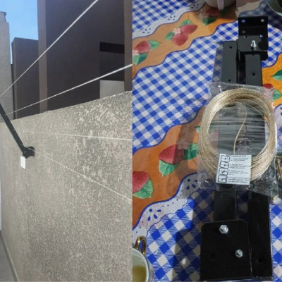 Varal Reforçado De Roupa 60 Kg Dobrável Para Parede