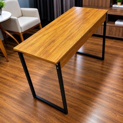 Escrivaninha Industrial Aço e MDF para Estudo