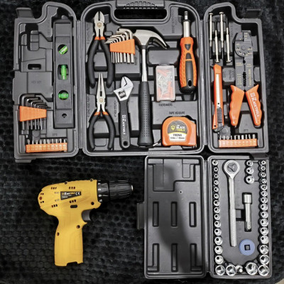 Kit Ferramentas 169 Peças Parafusadeira 12V