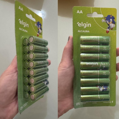 Pilha Alcalina AA com 16 unidades Elgin