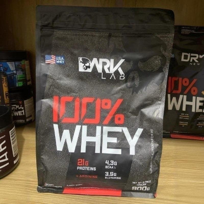 Whey Protein Concentrado 100% 900g Refil Dark Lab Morango