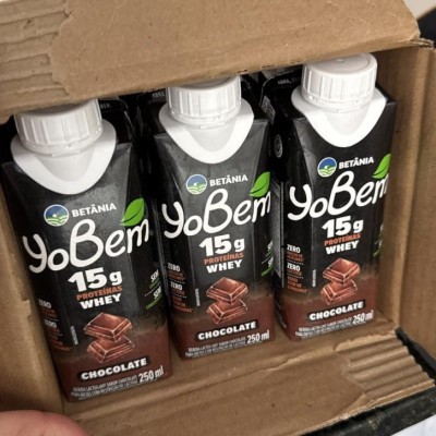 Pack YoBem Bebida Proteica Chocolate 15g de Proteínas Whey - 12 Unidades