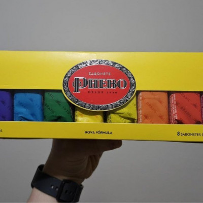 Kit 8 Sabonetes Phebo Amarelo 720g
