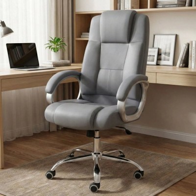 Cadeira Presidente Premium Ergonomica Cinza