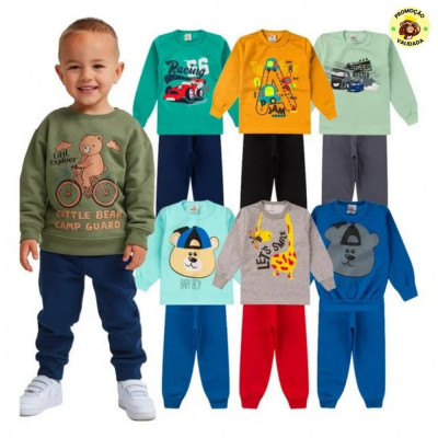 Kit 6 Peças Inverno Meninos Infantil Conjunto