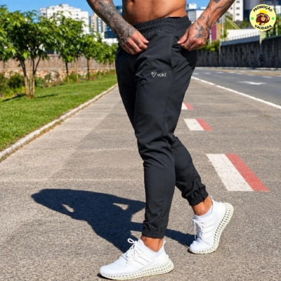 Kit com 3 Calcas Jogger Tactel com Elastano