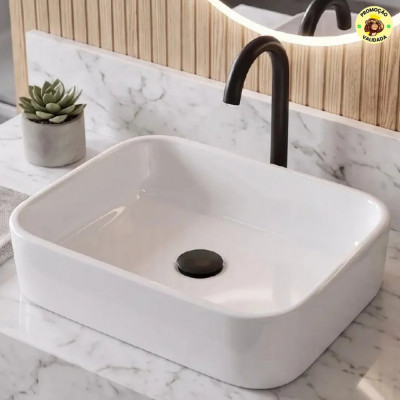 Cuba P/ Banheiro Lavabo Rectangular De Apoio
