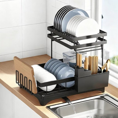 Escorredor de Louça Inox 2 Camadas Prime