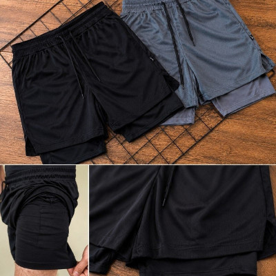 🩳 SHORT DUPLO PROS CORREDORES Kit com 4 Shorts 2 Em 1 Duplo Bolso