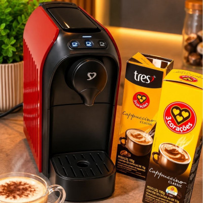 3 Corações Cafeteira Espresso Passione Vermelha 220V