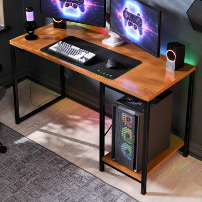 Escrivaninha Gamer Tokyo MDF Canela Preto