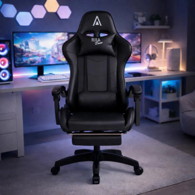 Cadeira Gamer Alpha Couro Sintético Preta