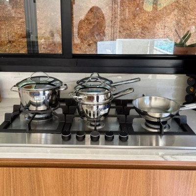 Jogo de Panelas de Aço Inox Tramontina 5 Peças