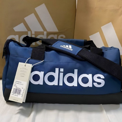 Mala Duffel Linear Pequena Azul E Preto adidas