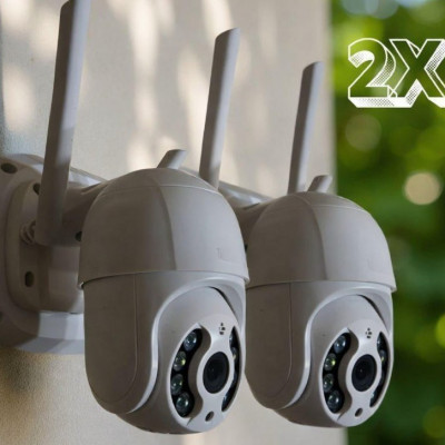 Kit 2 Câmeras Segurança IP WiFi Externa iCSee