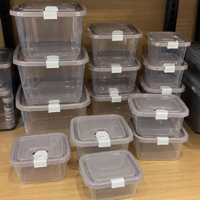 Kit 16 Potes de Plástico Plasútil Tampa Fixa e Trava