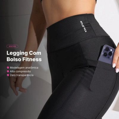 Kit 3 Legging Fitness Feminino Atletyca