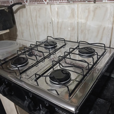 Fogão Cooktop Portátil 4 Bocas a Gás Inox