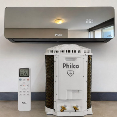 Ar Condicionado Split Inverter Philco Espelhado 12000 BTUs Quente e Frio 220V