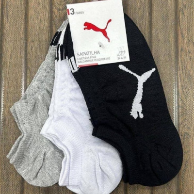 🧦 Kit 9 Pares Meias Puma Soquete Invisível