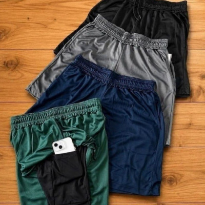 Kit 4 Shorts 2 Em 1 Duplo Dryfit Compressão Térmic