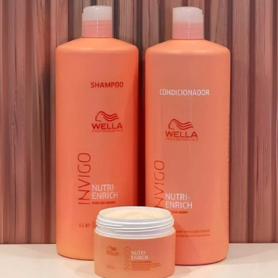 Kit Wella Pro Invigo Nutri Enrich - (Shampoo+Condicionador 1L + Máscara 150ml)