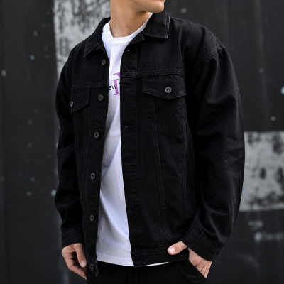 Jaqueta Jeans Masculina Resistente Preto P