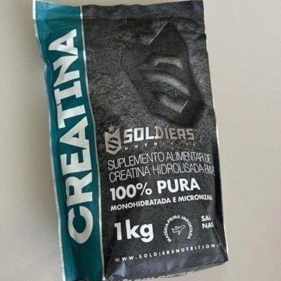 Creatina Em Pó 1kg 100% Pura - Soldiers Nutrition