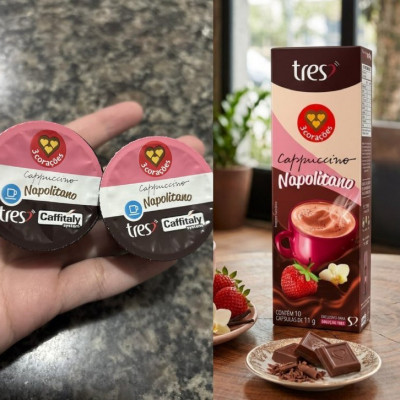 3 Corações Cápsula de Cappuccino Napolitano - 10 unid