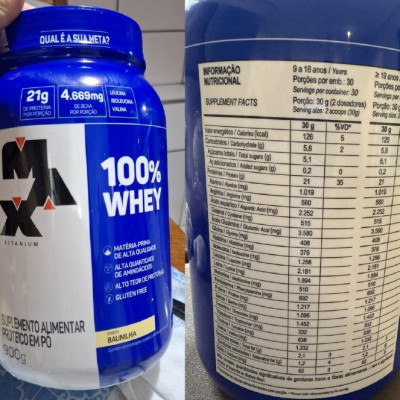 Max Titanium 100% Whey 900g Baunilha