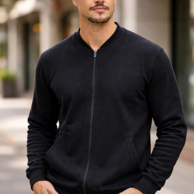 Blusa de Moletom Flanelada com Zíper Canguru