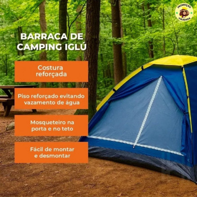 Barraca De Camping Para 4 Até Pessoas