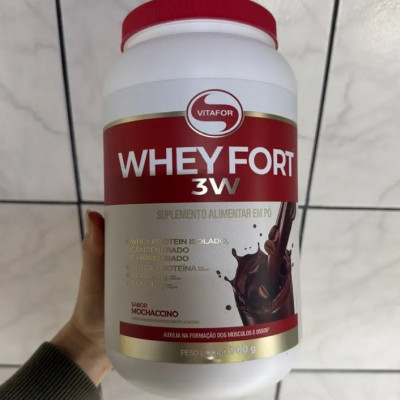Whey Fort 3W Vitafor Sabor Chocolate 900g