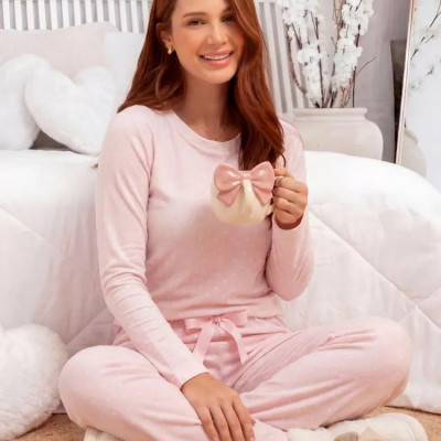 Pijama Feminino Inverno Pele de Pêssego PV