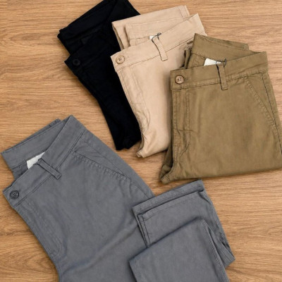 Kit 3 Calça Sarja Slim Alfaitaria